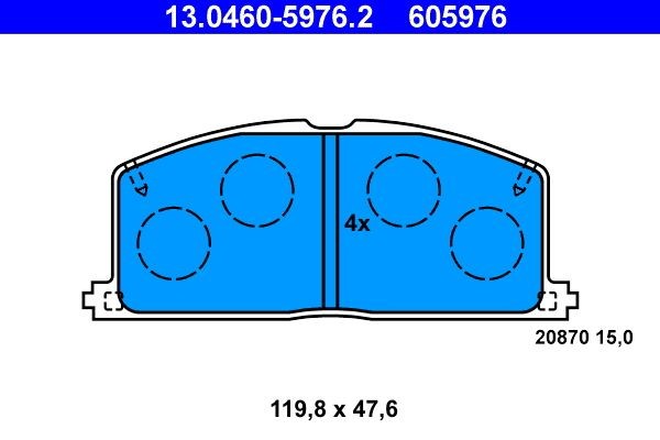 ATE Brake pad kit 13.0460-5976.2