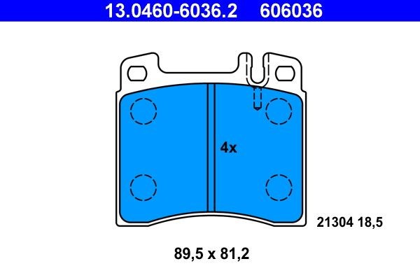 ATE Brake pad kit 13.0460-6036.2 suitable for W140