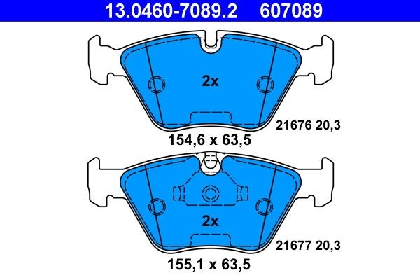 ATE Brake pad kit 13.0460-7089.2 for BMW 5 Series
