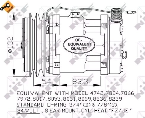 NRF 32769 Klimakompressor für VOLVO FLC LKW in Original Qualität