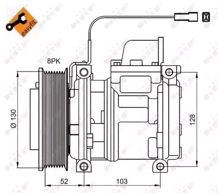 NRF 32824 Klimakompressor für MERCEDES-BENZ AXOR 2 LKW in Original Qualität