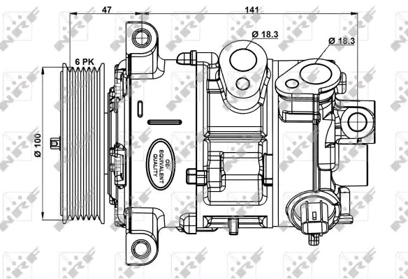 NRF 32882 Ac compressor DODGE SPRINTER in original quality