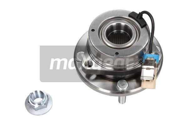 33-0647 MAXGEAR Wheel bearings CHEVROLET Front Axle, with integrated ABS sensor, 139 mm
