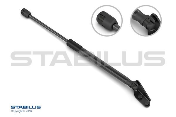 STABILUS 330085 Tailgate strut 380,5 mm, // LIFT-O-MAT®, with angle bracket