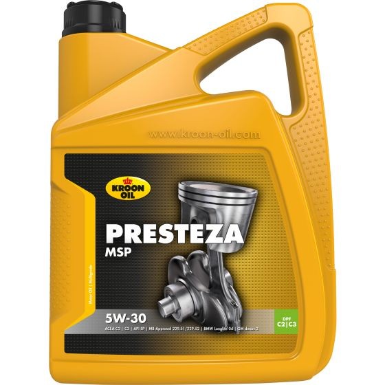 Buy Engine oil KROON OIL diesel 33229 PRESTEZA 5W-30, 5l, Part Synthetic Oil
