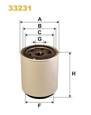 WIX FILTERS Spin-on Filter, with water separator Height: 133mm Inline fuel filter 33231 buy