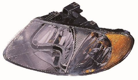 334-1103L-US ABAKUS Headlight DODGE Left, H7, H9, yellow, for right-hand traffic, without bulb holder, without bulb, PX26d, PGJ19-5
