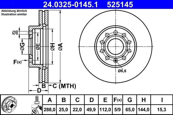 OEM-quality ATE 24.0325-0145.1 Brake rotor