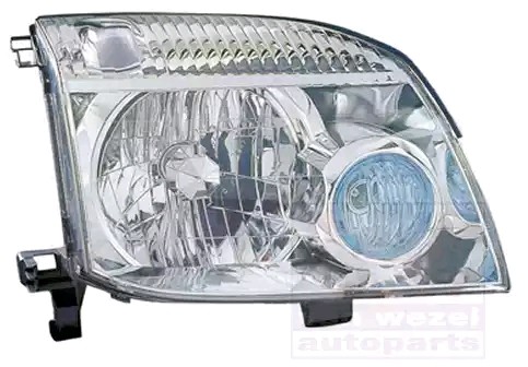 VAN WEZEL 3367962 Headlight Right, H4, for right-hand traffic, with motor for headlamp levelling, P43t