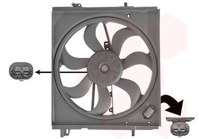 Nissan PATROL Fan, radiator VAN WEZEL 3372747 cheap