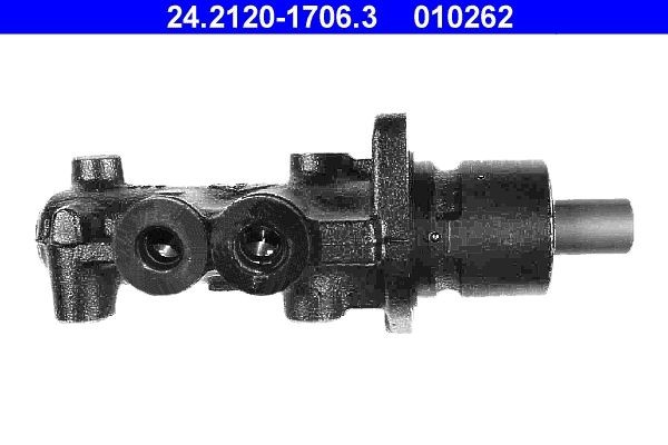 ATE 24.2120-1706.3 Brake master cylinder Number of connectors: 4, Ø: 20,6 mm, M10x1