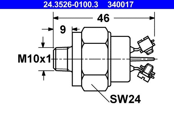 ATE 24.3526-0100.3 Bremslichtschalter für MERCEDES-BENZ UNIMOG LKW in Original Qualität