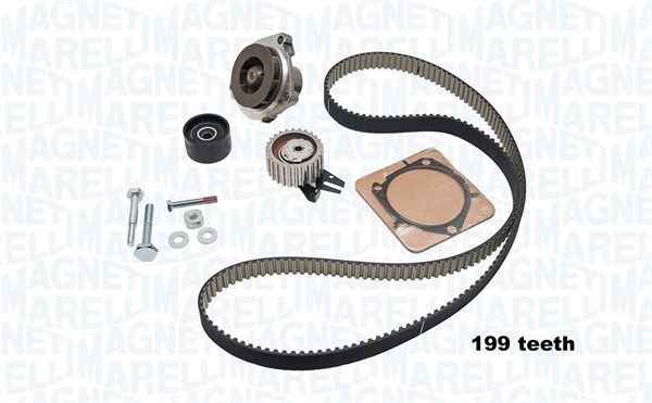 Great value for money - MAGNETI MARELLI Water pump and timing belt kit 341403440001