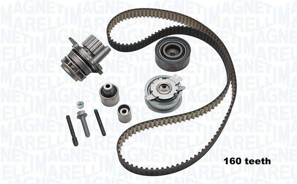 Great value for money - MAGNETI MARELLI Water pump and timing belt kit 341404080002