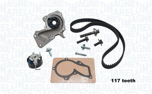 KWP0578K1 MAGNETI MARELLI 341405780001 Timing belt kit with water pump Ford Grand C Max 1.6 Ti 125 hp Petrol 2020 price