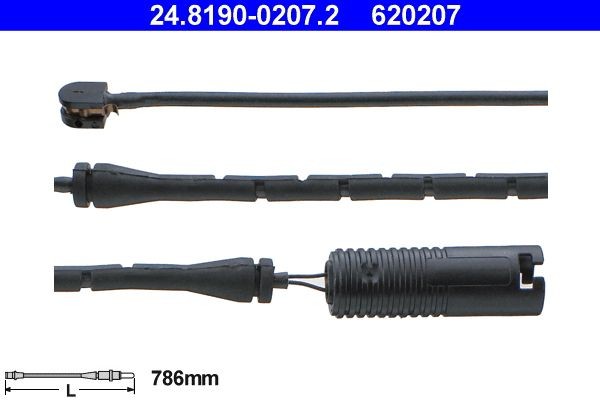 BMW Z3 Sensors, relays, control units parts - Brake pad wear sensor ATE 24.8190-0207.2