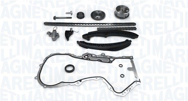 341500000580 MAGNETI MARELLI Timing chain set SEAT with oil pump chain, with screw set, Simplex, Closed chain, Low-noise chain