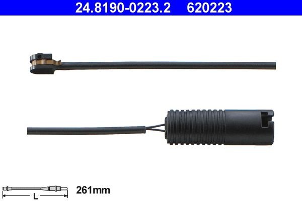 620223 ATE Length: 261mm Warning contact, brake pad wear 24.8190-0223.2 buy
