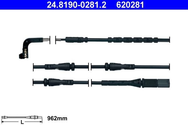 620281 ATE Length: 962mm Warning contact, brake pad wear 24.8190-0281.2 buy