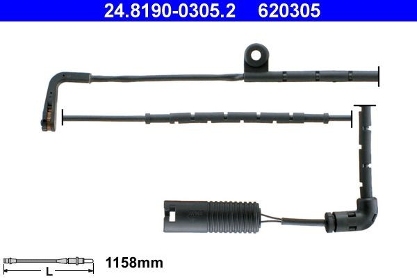 620305 ATE Length: 1158mm Warning contact, brake pad wear 24.8190-0305.2 buy