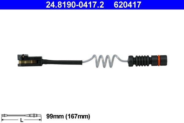 ATE 24.8190-0417.2 Brake pad wear sensor MERCEDES-BENZ Sprinter Classic 4,6-t Van (W909)