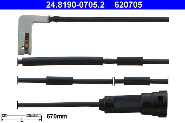 ATE 24.8190-0705.2 Brake pad wear sensor OPEL VIVARO 2001 in original quality