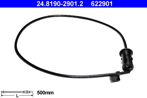 622901 ATE Length: 500mm Warning contact, brake pad wear 24.8190-2901.2 buy