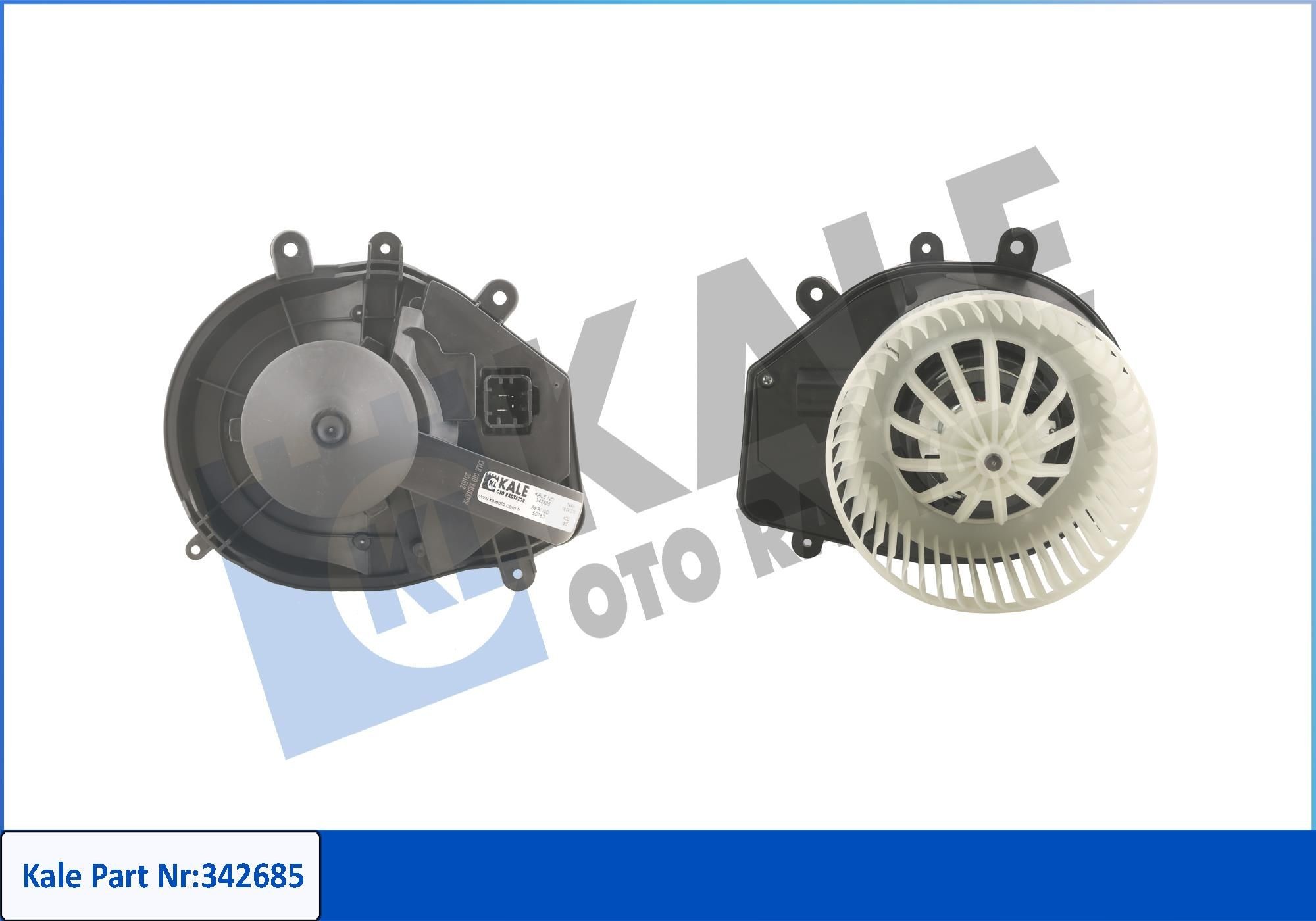 Blower motor KALE OTO RADYATOR for vehicles with air conditioning (manually controlled) - 342685