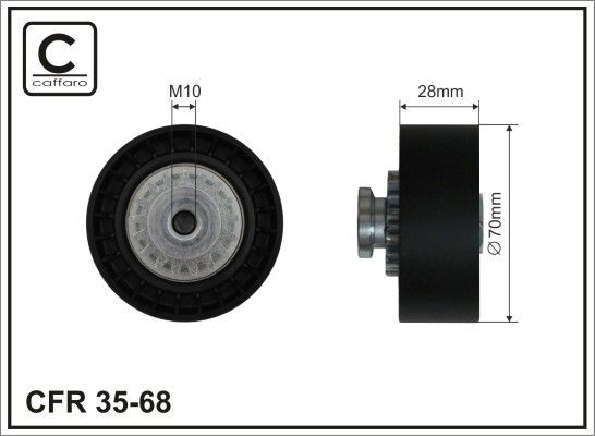Great value for money - CAFFARO Tensioner pulley 35-68