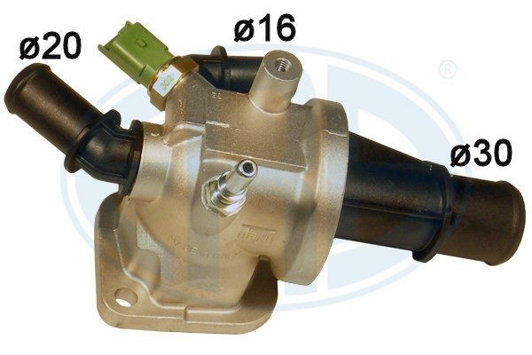 ERA 350002 Engine thermostat Opening Temperature: 88°C, with seal, with sensor, Metal, with housing