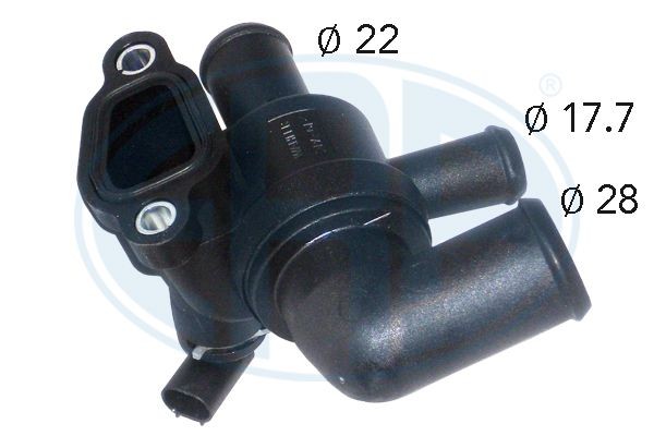 ERA 350197 Engine thermostat Opening Temperature: 90°C, with seal, with sensor, Plastic, with housing