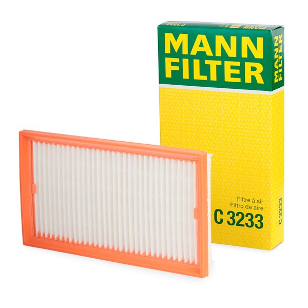 MANN-FILTER 49mm, 177mm, 321mm, Filter Insert Length: 321mm, Width: 177mm, Height: 49mm Engine air filter C 3233 buy