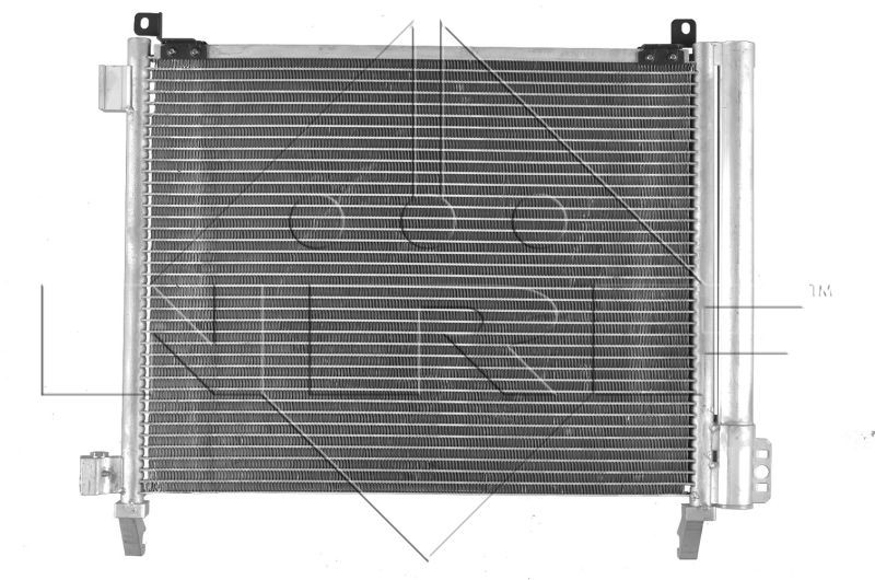 350228 NRF AC condenser NISSAN with dryer, with seal ring, EASY FIT, 15,5mm, 10,1mm, Aluminium, 462mm