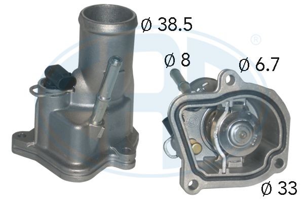ERA 350263 Engine thermostat Opening Temperature: 87°C, with seal, Metal, with housing