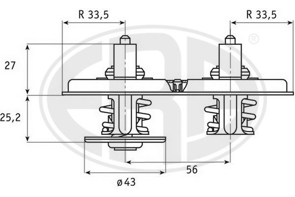 ERA 350296 Kühlwasserthermostat für SCANIA P,G,R,T - series LKW in Original Qualität