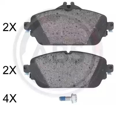 A.B.S. Set of brake pads rear and front W213 new 35069