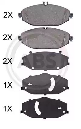 A.B.S. 35080 Brake pad set prepared for wear indicator