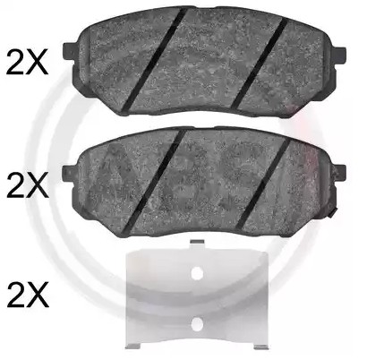 A.B.S. 35108 Brake pad set with acoustic wear warning