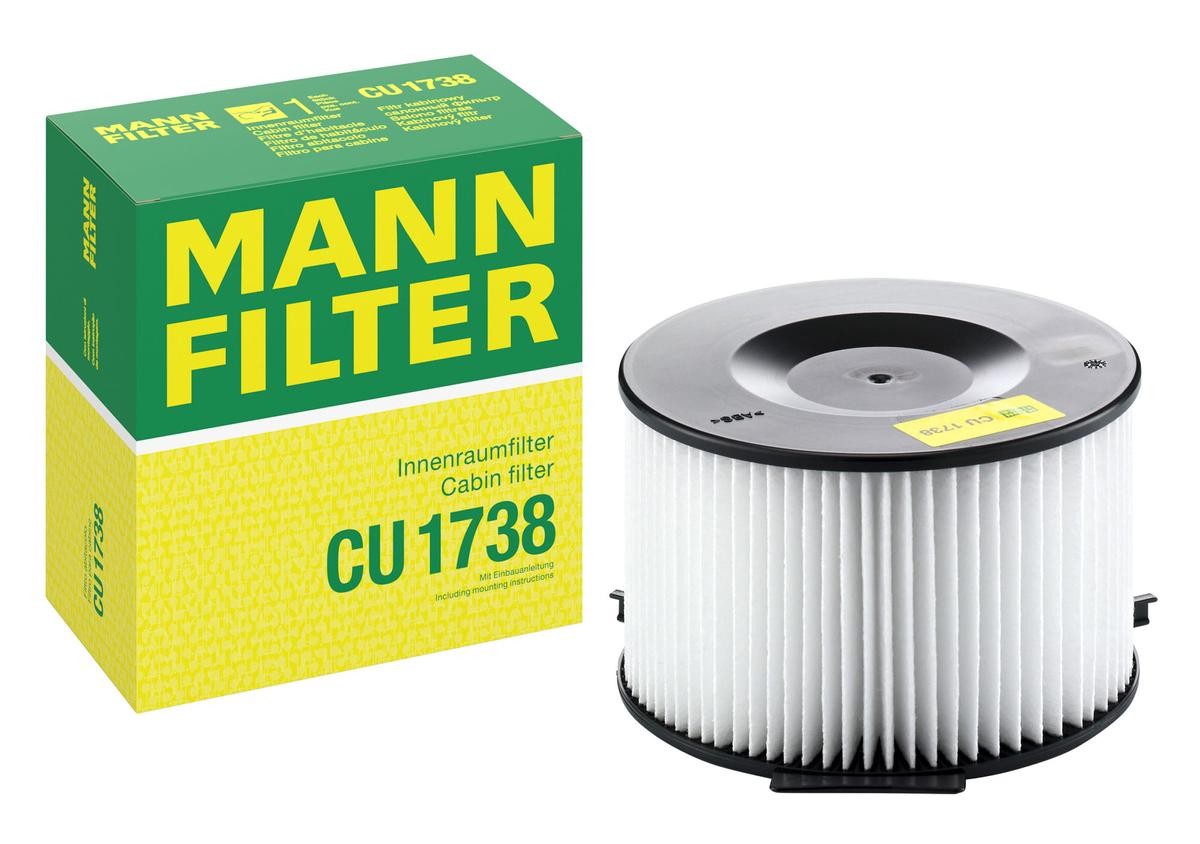 MANN-FILTER CU1738 Air conditioner filter Particulate Filter x 102 mm