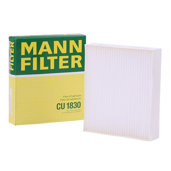 MANN-FILTER CU 1830 Filtro abitacolo Filtro particellare, 203 mm x 178 mm x 40 mm