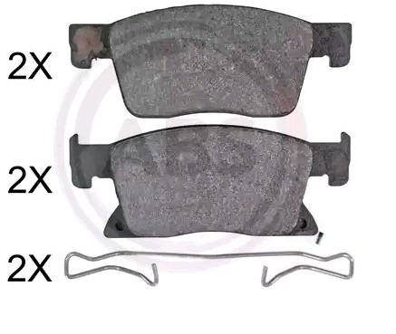 A.B.S. 35122 Brake pad set with acoustic wear warning