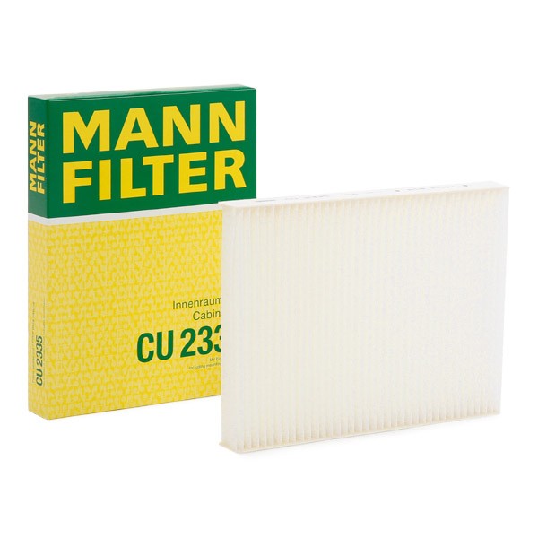 CU 2335 MANN-FILTER Pollen filter FIAT Particulate Filter, 215 mm x 164 mm x 25 mm