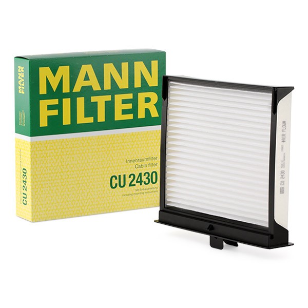 MANN-FILTER CU 2430 Pollen filter Particulate Filter, 215, 217 mm x 238 mm x 50, 47 mm