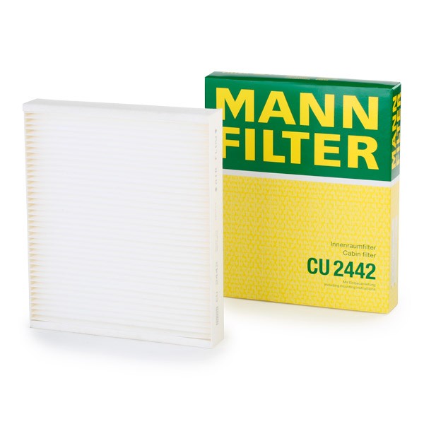 Pollen filter MANN-FILTER Particulate Filter, 240 mm x 204 mm x 36 mm - CU 2442