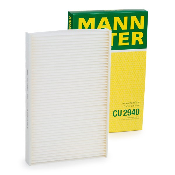 MANN-FILTER Particulate Filter, 285 mm x 176 mm x 36 mm Width: 176mm, Height: 36mm, Length: 285mm Cabin filter CU 2940 buy