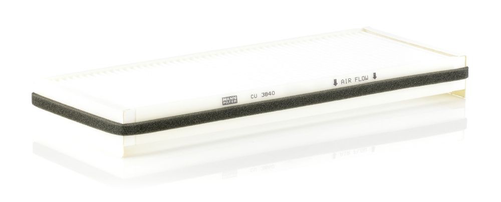MANN-FILTER Particulate Filter, 382 mm x 152 mm x 39 mm Width: 152mm, Height: 39mm, Length: 382mm Cabin filter CU 3840 buy