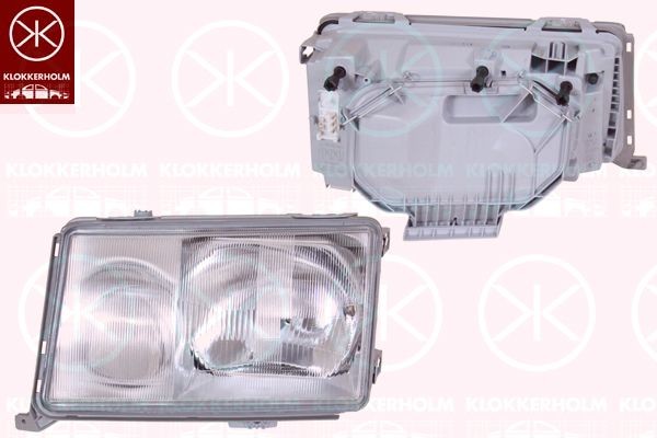 KLOKKERHOLM Left, H4/H3 Vehicle Equipment: for vehicles with headlight levelling Front lights 35260183 buy