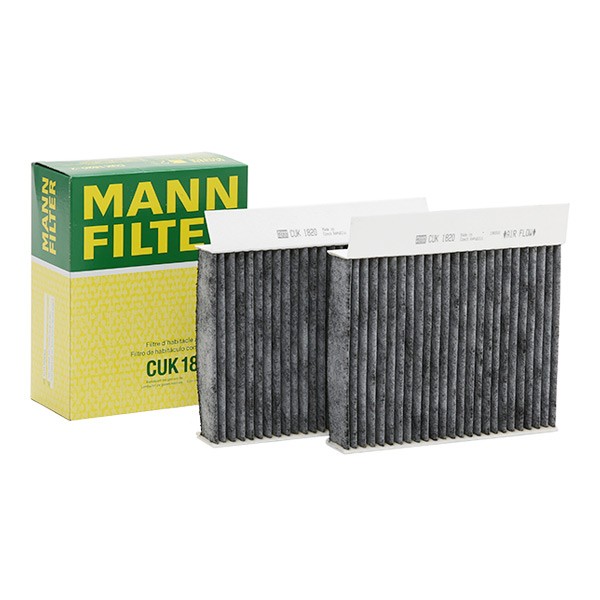 MANN-FILTER Activated Carbon Filter, 175 mm x 138 mm x 31 mm Width: 138mm, Height: 31mm, Length: 175mm Cabin filter CUK 1820-2 buy