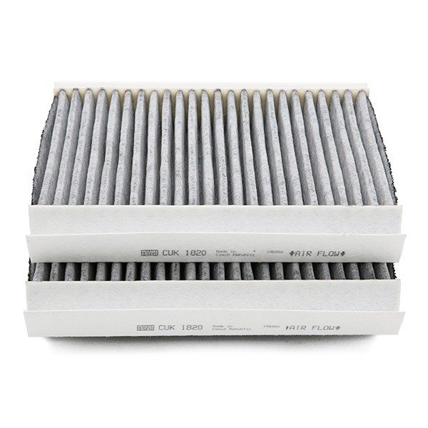 MANN-FILTER CUK1820-2 Air conditioner filter Activated Carbon Filter, 175 mm x 138 mm x 31 mm