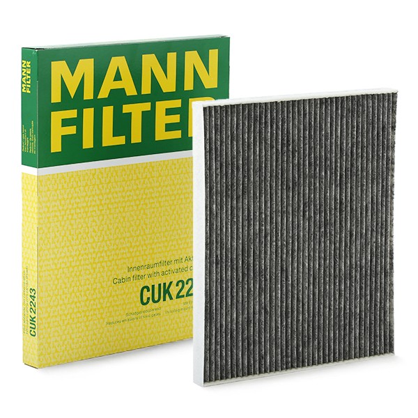 MANN-FILTER Activated Carbon Filter, 222, 268 mm x 268, 220 mm x 21 mm Width: 268, 220mm, Height: 21mm, Length: 222, 268mm Cabin filter CUK 2243 buy